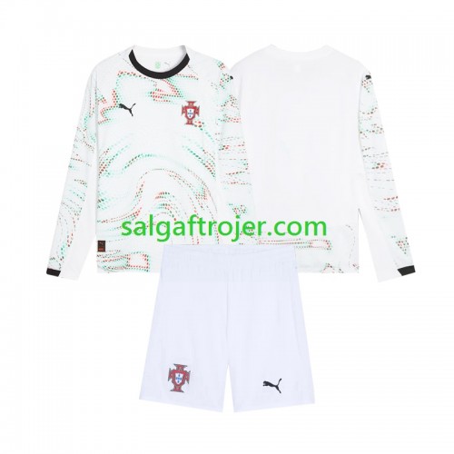 Portugal Fodboldtrøjer Børn Udebanesæt 2025 Langærmet Portugal Fodboldtrøjer Børn Udebanesæt 2025 Langærmet